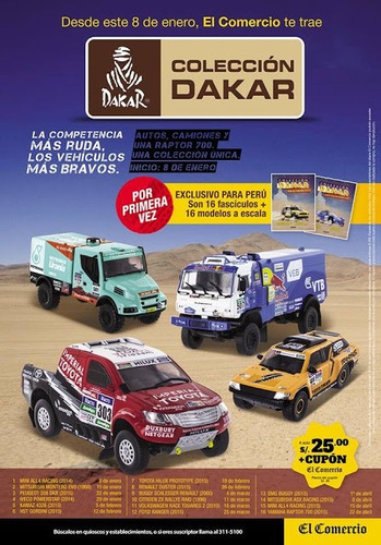 Coleccion Completa Autos Dakar Del Comercio