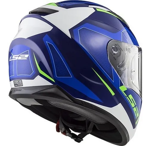 Casco ls2 azul y blanco sale