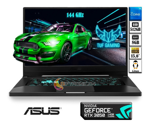 Portátil Gamer Asus Tuf 15,6  Intel I5 Ram 8gb 512gb Ssd