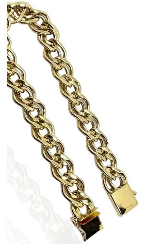 Pulseira Romana Grossa Ouro 18k 750 22 Cm 10 Mm