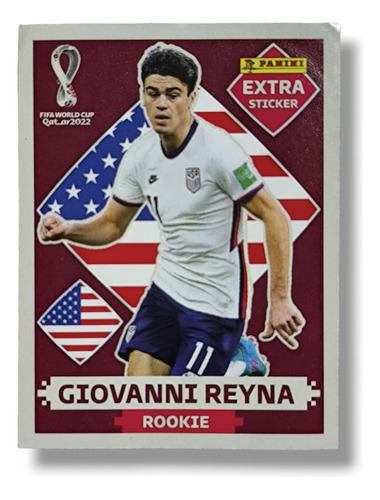 Giovanni Reyna Rookie Extra Sticker Base Panini Qatar2022 Bs