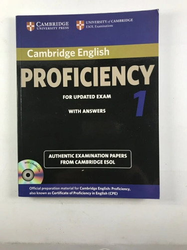 Cambridge English Proficiency 1 For Updated Exam Self-study 