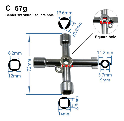 Llave Universal De 4 Vías Múltiple Para Elevador Eléctrico A