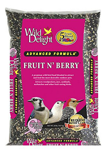 Wild Delight 365200 Fruit N' Berry Bird Food, 20 Lb - Beige