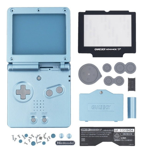 Carcasa Compatible Con Game Boy Advance Sp Cyan