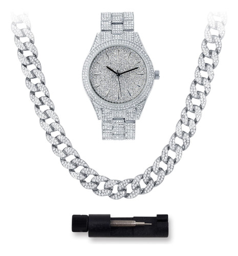 Techno Pave Reloj Iced Out Para Hombre De 42 Mm Con Diamante