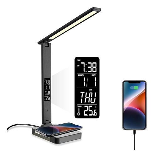Lámpara De Escritorio, Lámpara De Escritorio Led Con Cargado