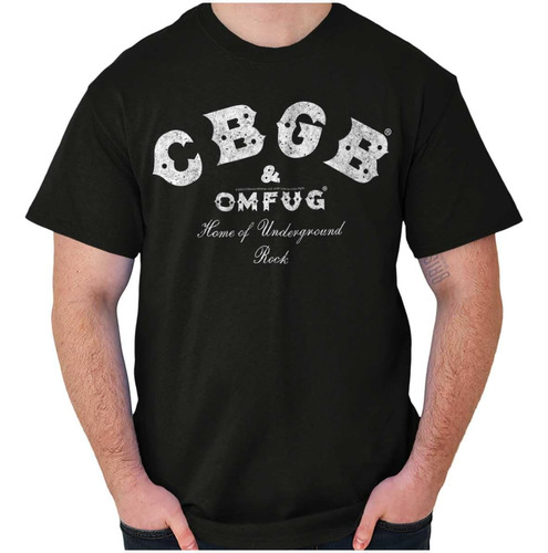 Cbgb & Omfug Logo Camiseta Oficial Para Hombre (negro), Xl