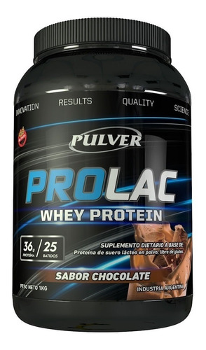 Imagen 1 de 1 de Suplemento en polvo Pulver  Prolac Whey Protein proteínas sabor chocolate en pote de 1kg