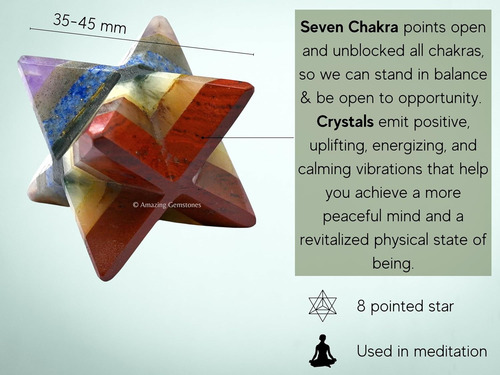 Merkaba De Chakra Cristal 1.5 Pulgadas Cubo Metatrón D...