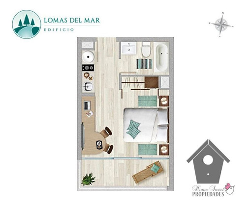 Estudio, Los Abedules, Lomas, 1d 1b, 22/28m2