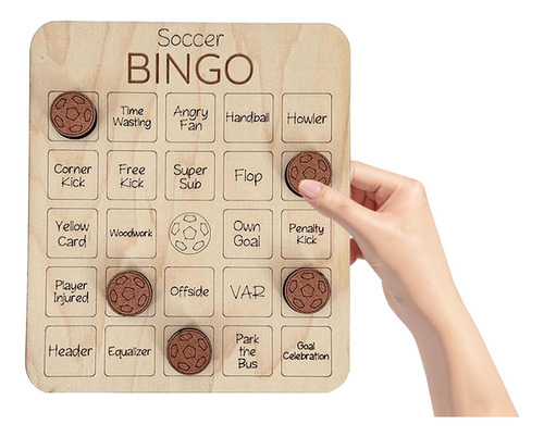 Juego De Bingo De Madera, Juego Familiar FĂștbol Americano