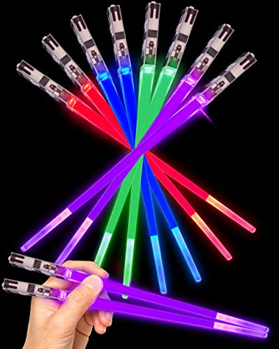 Palillos, Espadas Láser Star Wars Light Up, 4 Pares