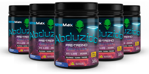 5x Abduzido Pre Treino Nitro Max Limonada Suica 300g