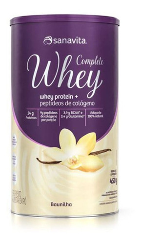 Whey Complete - 450g Baunilha - Sanavita