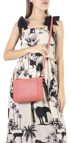 Bolsa Crossbody Para Mujer Cloe Diseño Atemporal Color Coral
