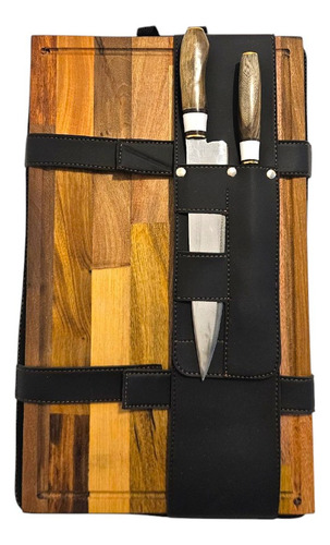 Kit Asador Set De Parrilla Estuche Tabla Cuchillo Tenedor