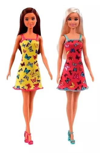 Bonecas Barbie Fashion Basica Loira E Morena Mattel Original