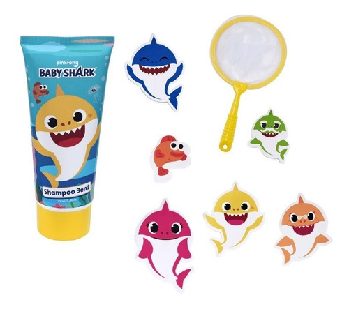 Juguete Baby Shark Niño Niña Baño Atrapa El Pez + Shampoo