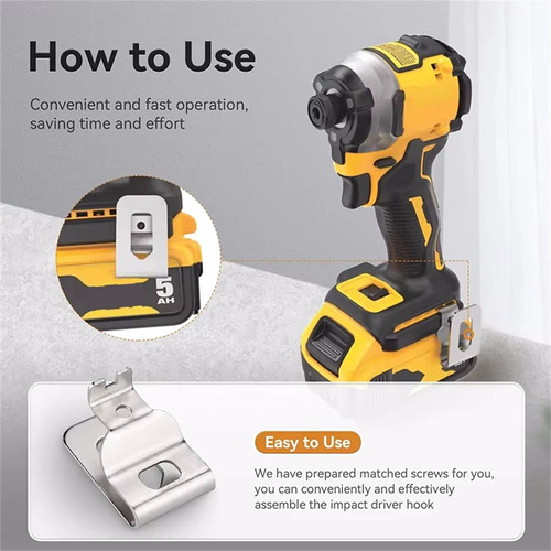 Kit De 5 Ganchos Para Cinturón Para Taladro Eléctrico Dewalt