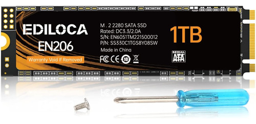 Ediloca En206 1tb 3d Nand M.2 Ssd, M.2 2280 Sata Iii 6gb/s