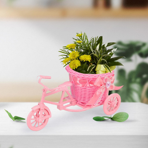 Cesta De Flores Artificiales Para Bicicleta, Cesta De