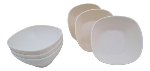Juego Kit Tazón Sopero Moderna Blanco Grueso 6pzas 250ml