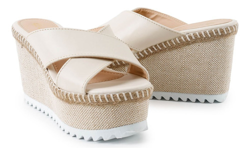Alpargatas Plataformas Sandalias Con Yute Natural Moda Dama