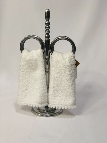 Toallero De Mesada Doble Aro De Pie Baño Mesada Alumino