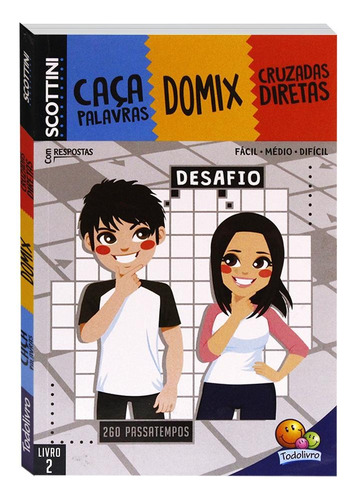 Scottini Caça-palavras-Domix-Cruzadas Diretas (288p) N.2, de Book Factory ial. Editora Todolivro Distribuidora Ltda., capa mole em português, 2021