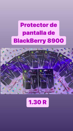 1.30 Protector De Pantalla D Blackberry 8900 De Plástico Osc