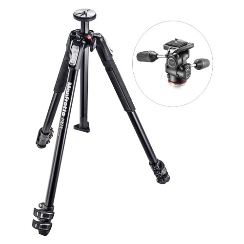 Manfrotto Mk190x3-3w1 Tripie 3 Secciones Con Cabeza 804mkii