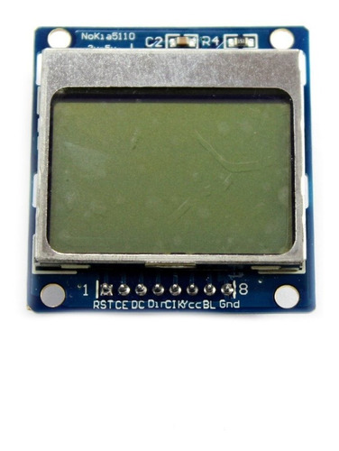 Lcd Nokia 5110 48x84 Fondo Azul, Arduino, Pic, Raspberry