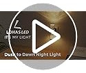 Luz Nocturna Led Enchufable, Brillo Ajustable, Sensor Luz, D