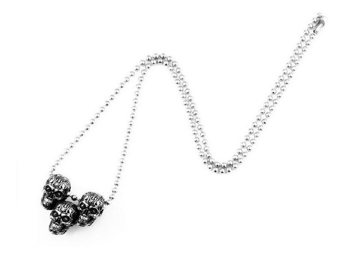 Collar Acero Inoxidable Cráneo Calaveras Skull Gótico Hombre