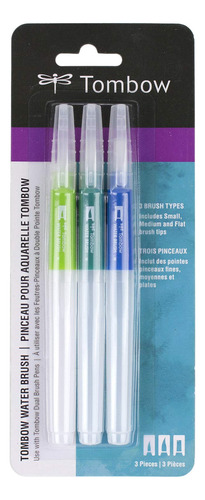 Tombow Cepillo De Agua 56253, Paquete De 3. Mezcla Fcilmente