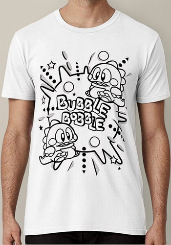 Remera Esquema De Bubble Bobble Algodon Premium