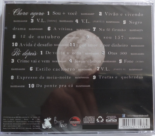Cd Racionais Mc's Nada Como Um Dia Após... Duplo Orig L Fabr