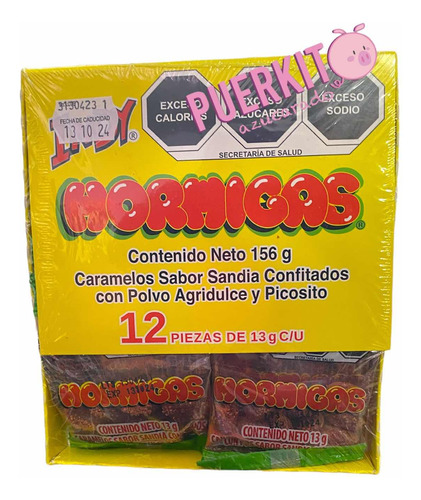 Caramelos Sabor Sandía Hormigas 12 Pzas 156g