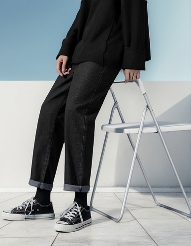 Tendencia Holgada Y Recta De Jeans Para Hombre