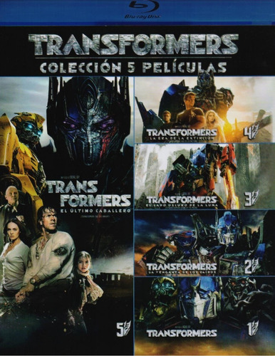 Transformers 1 2 3 4 5 Coleccion Boxset Peliculas Blu-ray