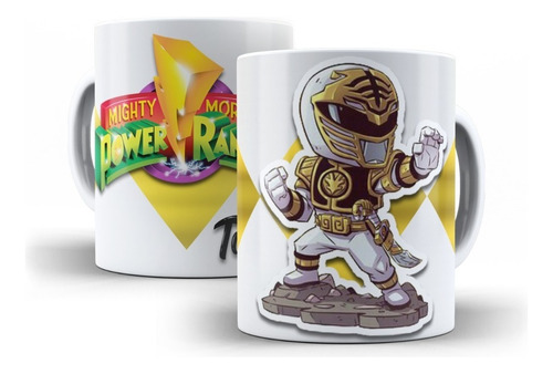 Mugs Power Ranger Blanco Pocillo