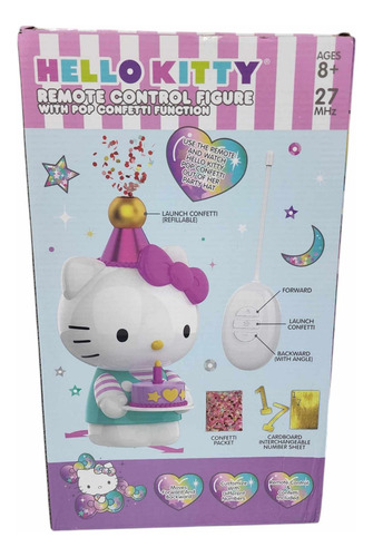 Hello Kitty Explosión De Confeti A Control Remoto Cumpleaños