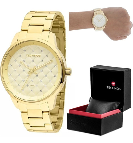 Relógio Technos Dourado Fashion Trend 2035lxu/4d Promoção