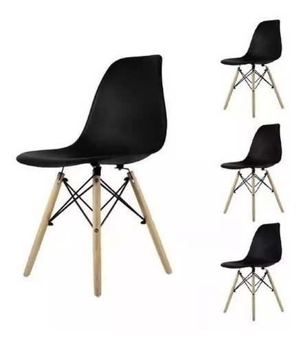 Set 4 Sillas Modernas Polipropileno Eames Stolmx