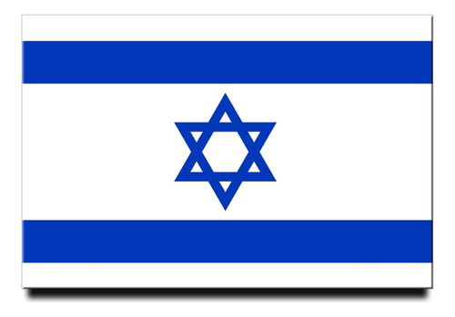 Iman Para Nevera Con La Bandera De Israel De 3 X 2 Pulgadas