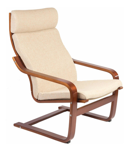 Imagen 2 de 8 de Sillon Poltrona Volgar Walnut + Apoya Pies