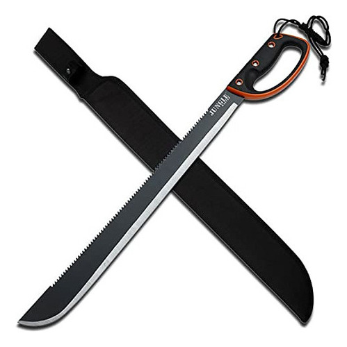 Cuchillo De Caza Jungle Master  Machete Con Dientes Inverso