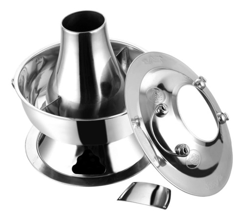 Cobre Olla Shabu Olla Multiusos División Plateada De 30cm
