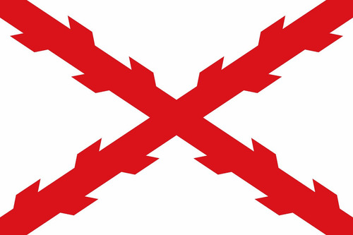 Bandera Cruz De Borgoña 150 X 90 Cm Refuerzo Y Sogas